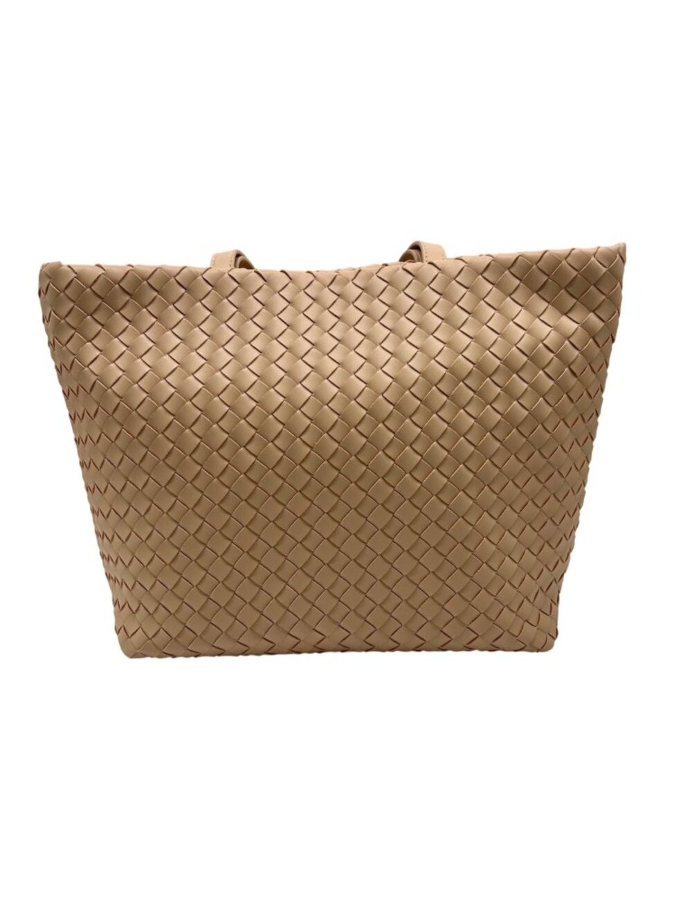 On 34th Chai Faux Leather Woven Tote Bag